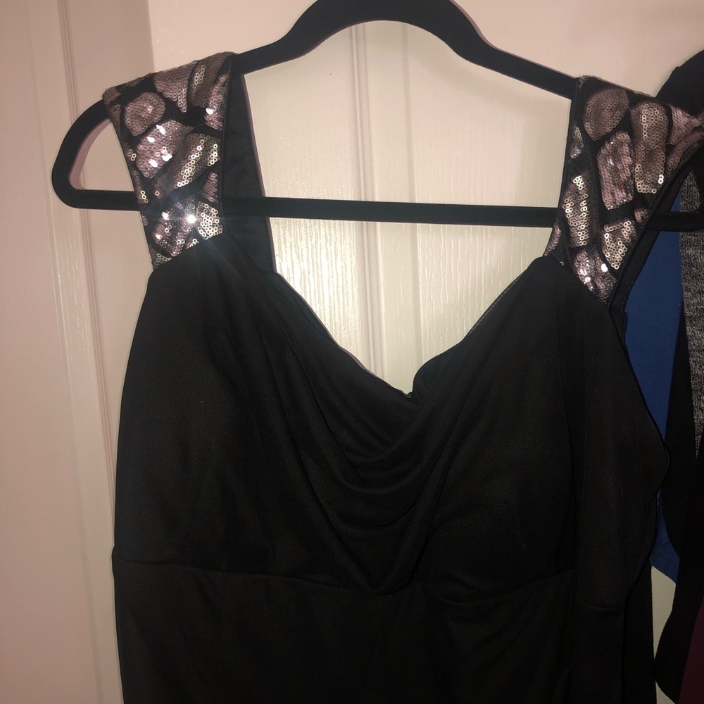 Black chiffon dress ankle length